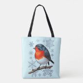 Tote Bag Oiseau rouge mignon (Dos)