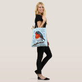 Tote Bag Oiseau rouge mignon (Sur le modèle)