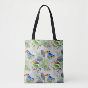 Tote Bag Oiseau Toucan mignon, Motif de tous les jours, Aqu