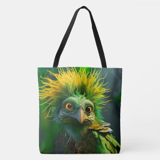 Tote Bag Oiseau vert (Devant)
