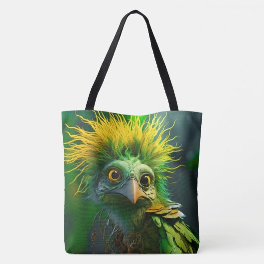 Tote Bag Oiseau vert (Dos)