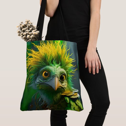 Tote Bag Oiseau vert (De près)