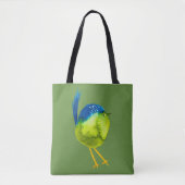 Tote Bag Oiseau vert mignon (Devant)