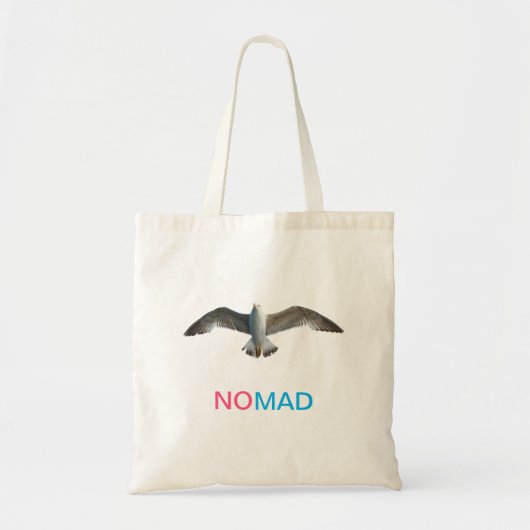 Tote Bag Oiseau volant et calligraphie (Devant)