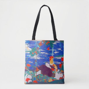Tote Bag Oiseaux, Animaux et Plantes à Fleurs (Gauche) Jaku