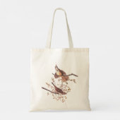 Tote Bag Oiseaux Audubon à long Bruant avec Araignée minusc (Dos)