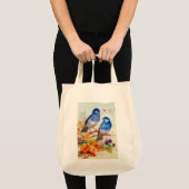 Tote Bag Oiseaux bleus (Devant (produit))