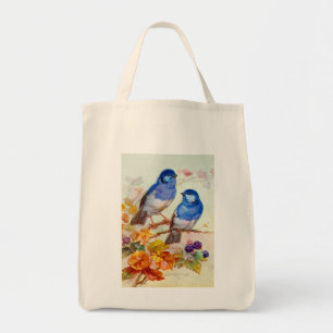 Tote Bag Oiseaux bleus