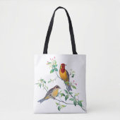 Tote Bag Oiseaux bruants sur des branches (Devant)