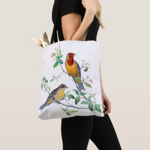 Tote Bag Oiseaux bruants sur des branches