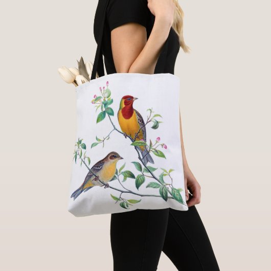 Tote Bag Oiseaux bruants sur des branches (De près)