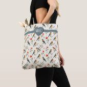 Tote Bag Oiseaux chanteurs et fleurs (De près)