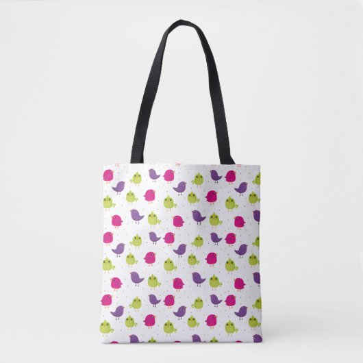 Tote Bag Oiseaux colorés (Devant)