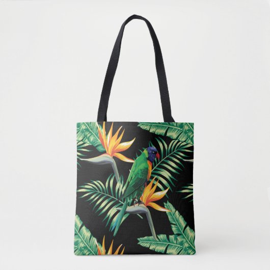 Tote Bag Oiseaux De Paradis Et De Mignonnes Illustrations D (Devant)
