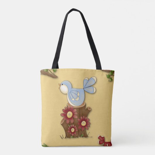Tote Bag Oiseaux de printemps (Dos)