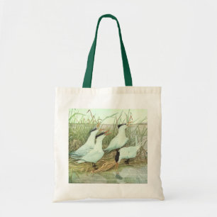 Tote Bag Oiseaux de rivage vintage dans un marais par Louis