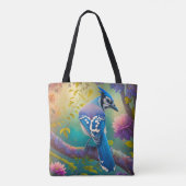 Tote Bag Oiseaux d'Imaginaire Jay bleu (Dos)