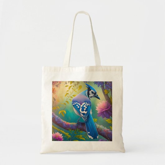 Tote Bag Oiseaux d'Imaginaire Jay bleu (Devant)