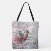 Tote Bag Oiseaux et fleurs (Dos)