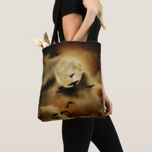Tote Bag Oiseaux Et Nuages D'Or