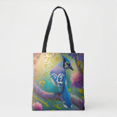 Tote Bag Oiseaux Fantastiques Geai Bleu (Devant)