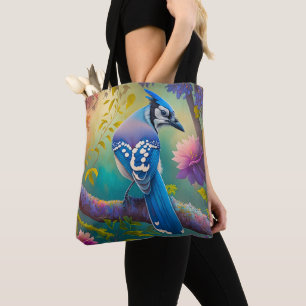 Tote Bag Oiseaux Fantastiques Geai Bleu
