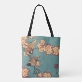 Tote Bag Oiseaux Fleurs Hokusai Art Japonais (Dos)