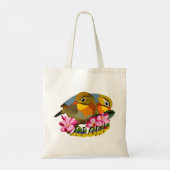 TOTE BAG OISEAUX LEIOTHRIX À BILLE ROUGE—ALOHA (Dos)