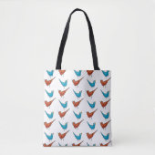 Tote Bag Oiseaux mignons Dessin Oiseau roux (Devant)