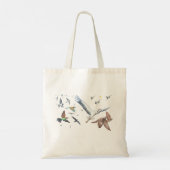 Tote Bag Oiseaux migrateurs traçant leurs vols Illustration (Dos)