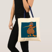 Tote Bag Oiseaux néo-zélandais Dabbing Kiwi Bird Da Dance (Devant (produit))
