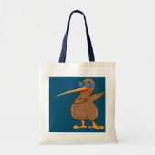 Tote Bag Oiseaux néo-zélandais Dabbing Kiwi Bird Da Dance (Devant)