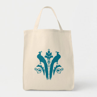 Tote Bag OISEAUX ROYAUX Fourre-tout organique turquoise