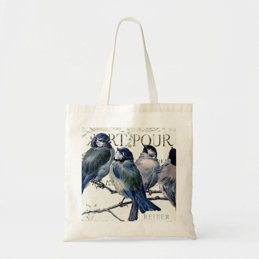 Tote Bag Oiseaux sur une branche (Devant)