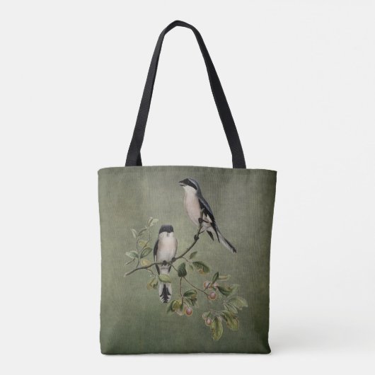 Tote Bag Oiseaux sur une perruque (Dos)