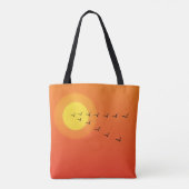 Tote Bag Oiseaux volant vers le soleil (Dos)