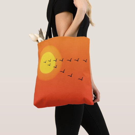 Tote Bag Oiseaux volant vers le soleil (De près)