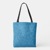 Tote Bag Oiseaux volants Turquoise (Dos)