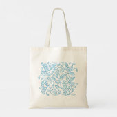 Tote Bag Oiseaux volants Turquoise (Dos)