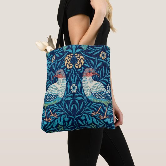 Tote Bag Oiseaux, William Morris (De près)