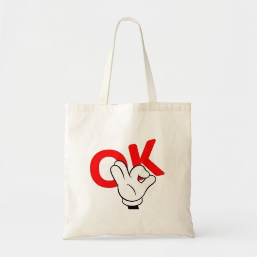 Tote Bag ok man yes man work drôle (Devant)