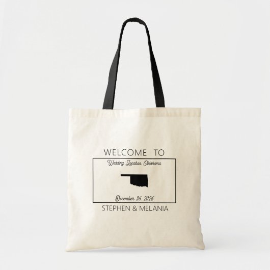 Tote Bag Oklahoma Invités Bienvenue Mariage (Devant)