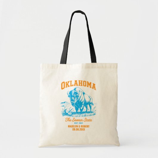 Tote Bag Oklahoma Mariage Welcome Sac, State Love (Devant)