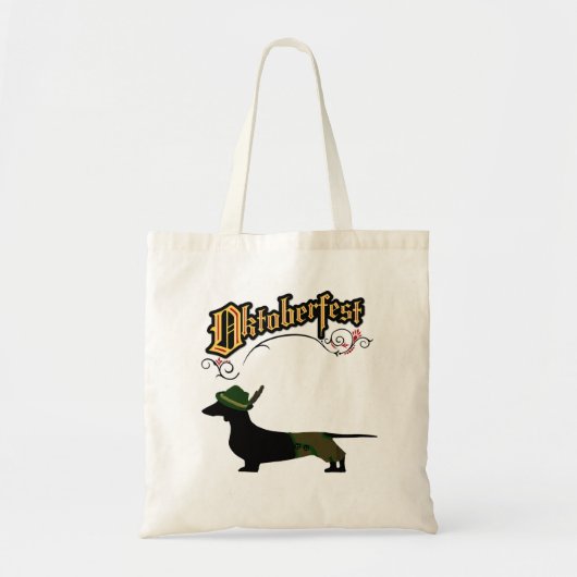 Tote Bag Oktoberfest Dachshund allemand (Devant)