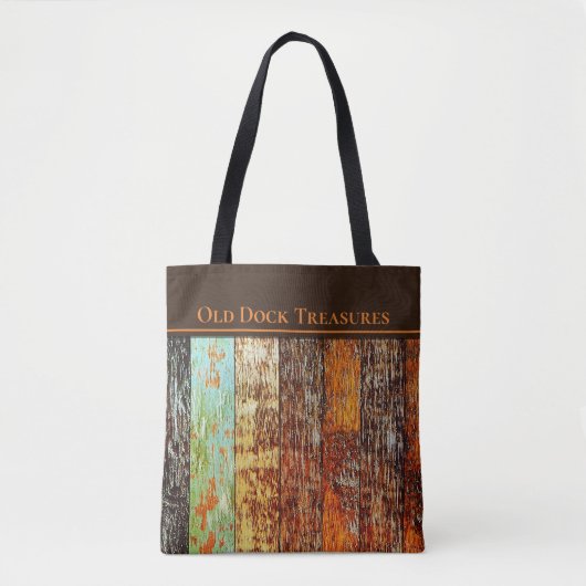 Tote Bag Old Dock Treasures Tote Bag. Sea-worn style. (Devant)