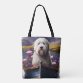 Tote Bag Old English Sheepdog sur Paddle : Une aventure Pit (Dos)