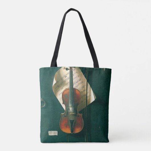 Tote Bag Old Violon Still Life par William Michael Harnett (Dos)