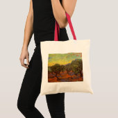 Tote Bag Olive Grove, Ciel orange par Vincent van Gogh (Devant (produit))