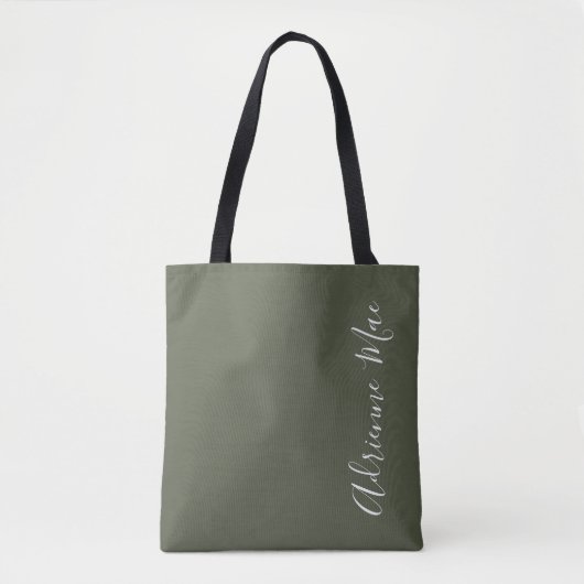 Tote Bag Olive vert personnalisé (Devant)