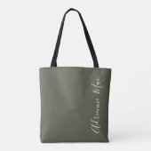 Tote Bag Olive vert personnalisé (Dos)